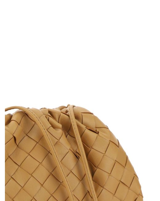 Bottega Veneta Natural Mini Pouch Leather Clutch Bag