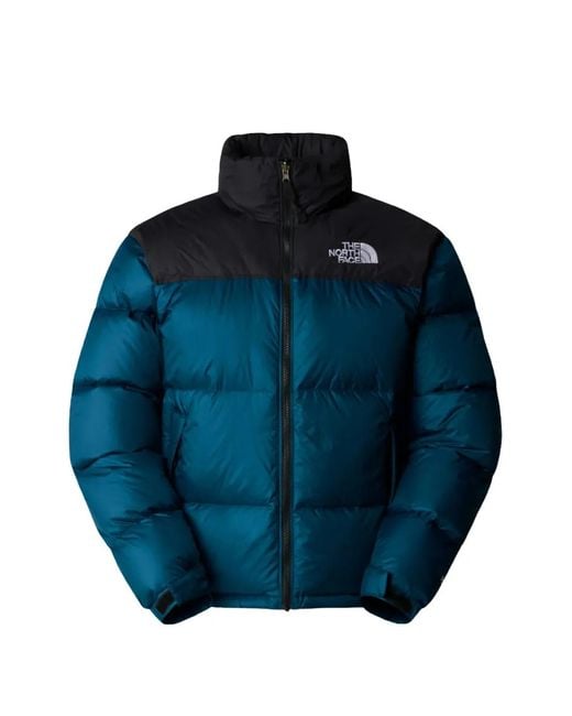 The North Face Blue 1996 Nuptse Colour Block Jacket for men