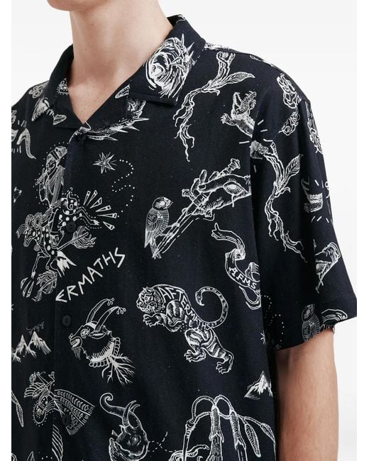 Camisa Estampada AFTERMATHS de hombre de color Black