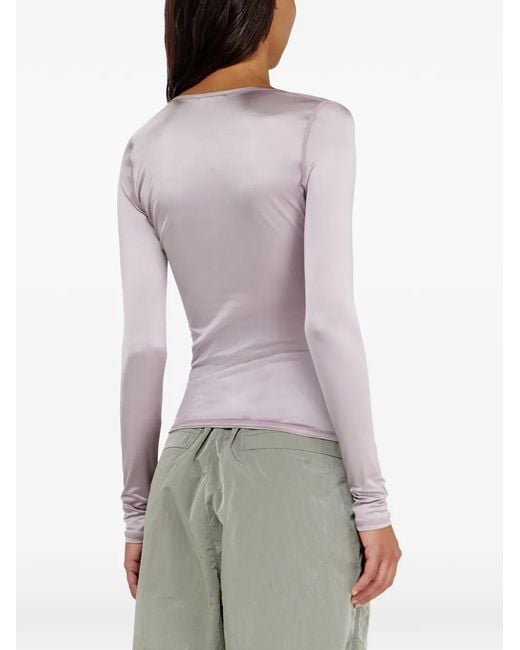 DIESEL Pink Oval D Scoop-Neck Top