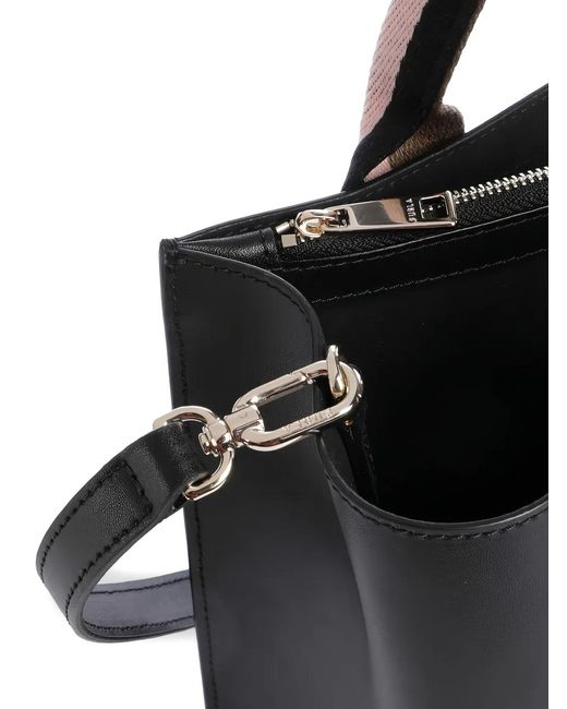 Furla Black Divide It Charm Tote Bag