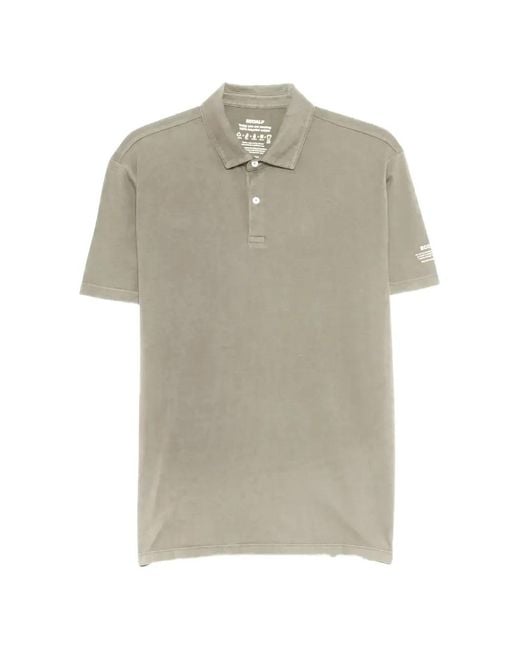 Ecoalf Gray Button Polo Shirt for men