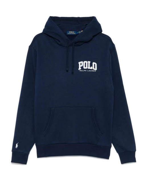 Polo Ralph Lauren Blue Logo Fleece Hoodie for men