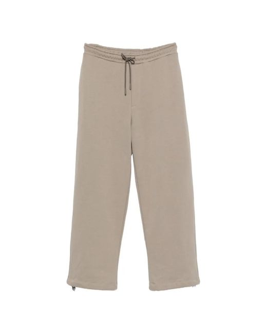 Woc White Drawstring-Waist Track Pants for men