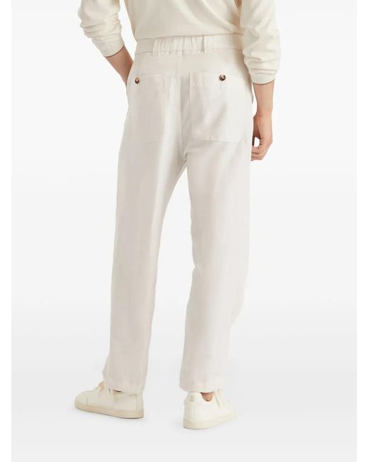 Brunello Cucinelli Drill Broek in het White voor heren