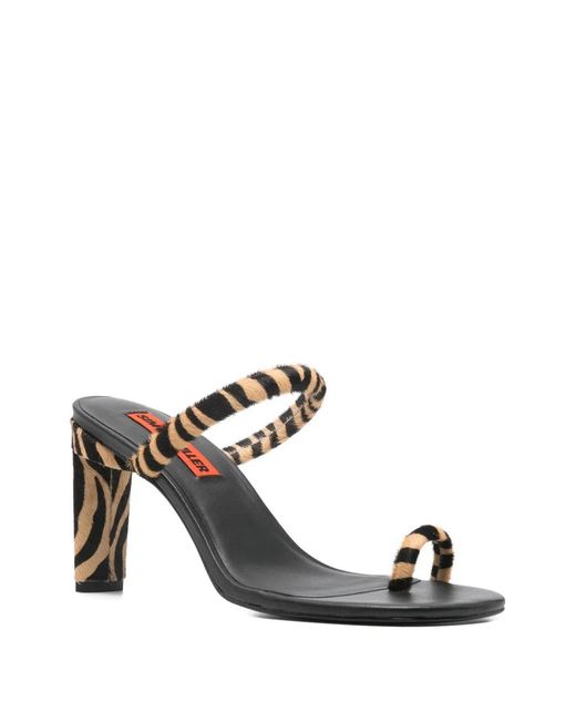 Simon Miller Metallic Zebra-Pattern Sandals
