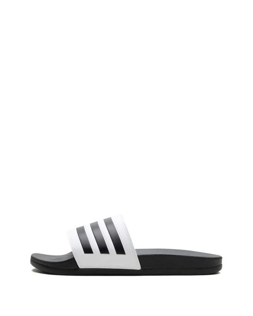 Adidas White Adilette Comfort "Cloud/Core" Slides for men