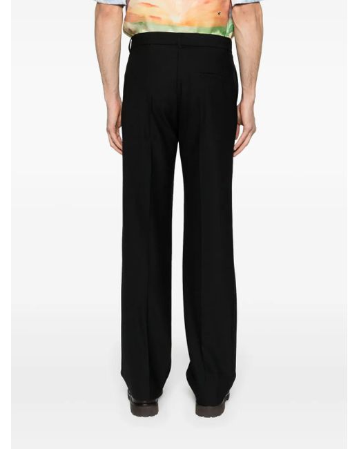 Casablanca Black Mid-Rise Tailored Trousers for men