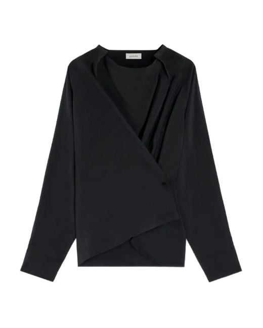 Chemise Plissée À Manches Raglan Lemaire en coloris Black