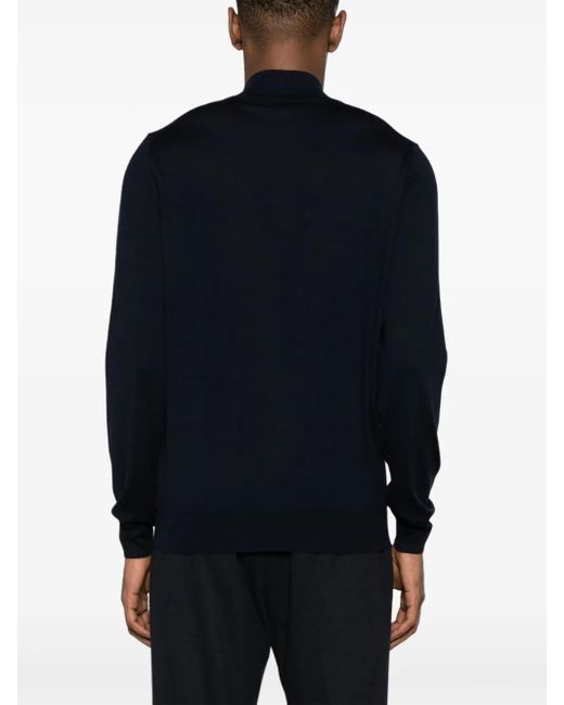 Pull En Maille Fine À Col Zippé Corneliani pour homme en coloris Blue