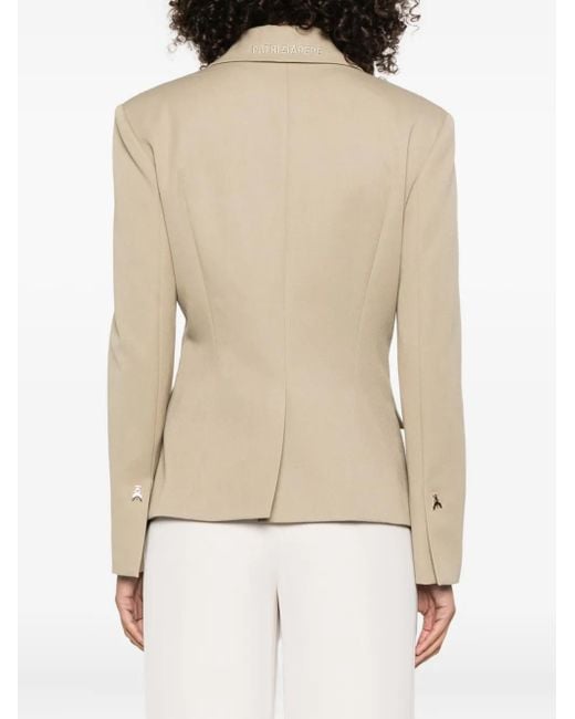 Blazer asimétrico con botón Patrizia Pepe de color Natural
