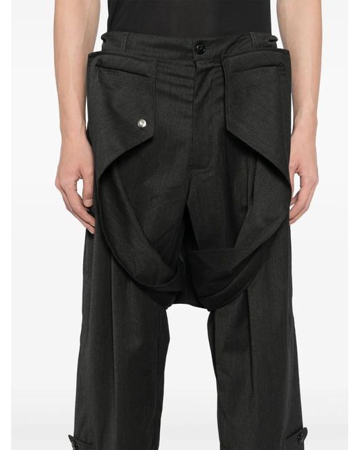 Kiko Kostadinov Black Dana Trousers for men