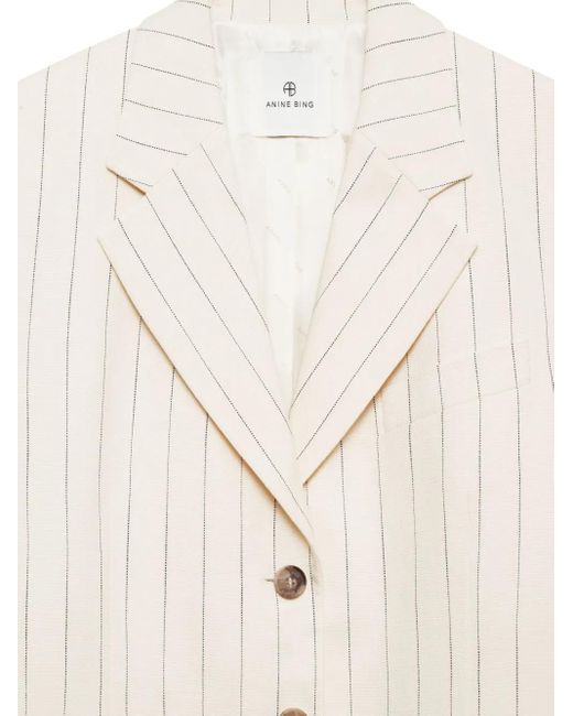 Anine Bing White Sara Blazer