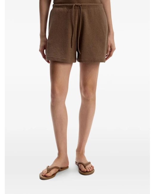 12 STOREEZ Brown Textured Shorts