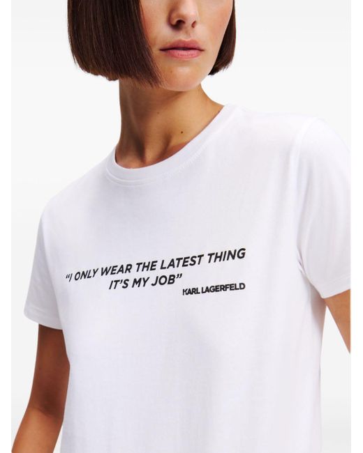 Karl Lagerfeld White Quote T-Shirt