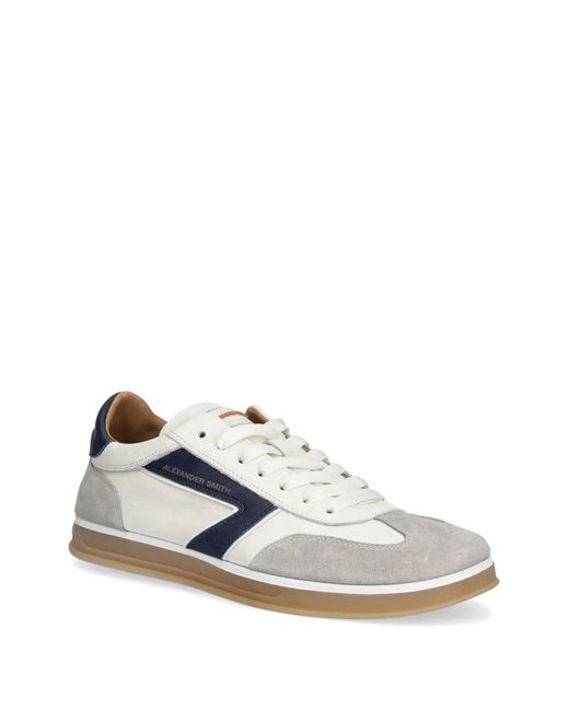 Alexander Smith White Thames Logo Sneakers for men