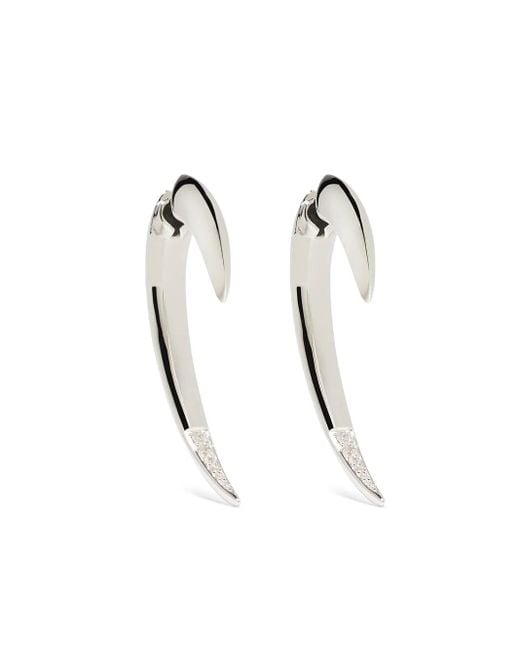 Shaun Leane White Diamond Hook Earrings