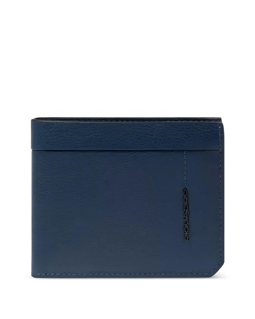 Piquadro Blue Removable Document-Holder Leather Wallet for men