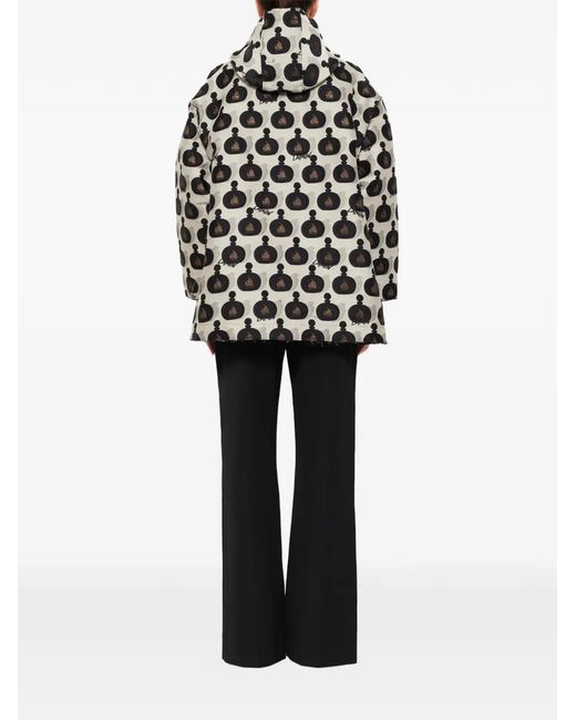 Lanvin Black Printed Parka