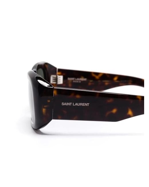 Saint Laurent Gray Rectangle-Frame Sunglasses