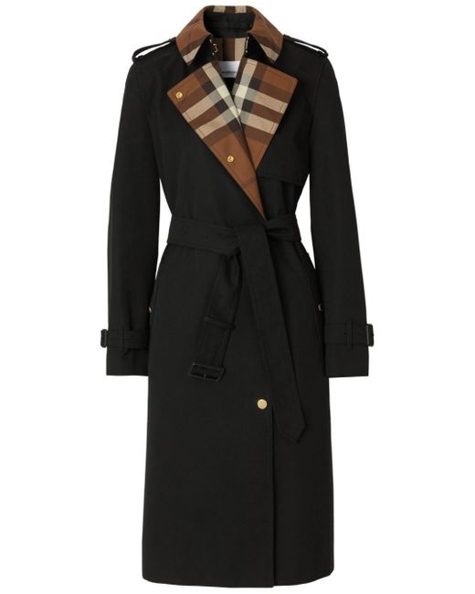 Burberry Black Reversible Check Wool Coat