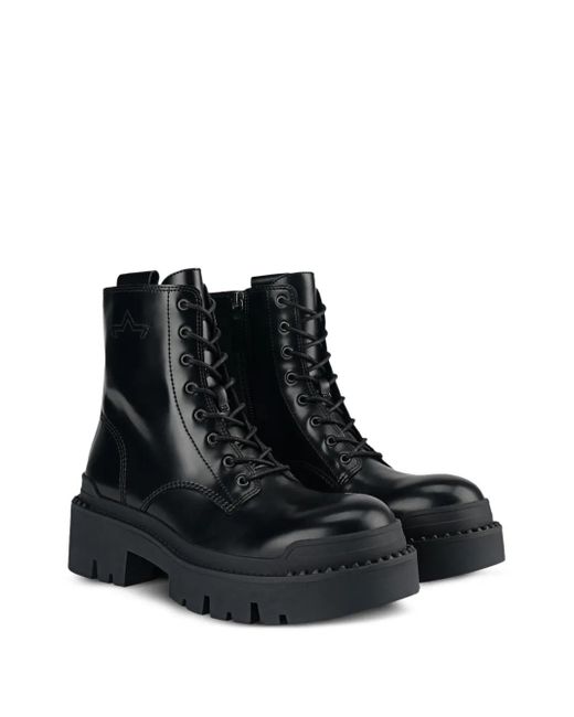 Ash Black 50Mm Noah Lace-Up Combat Boots