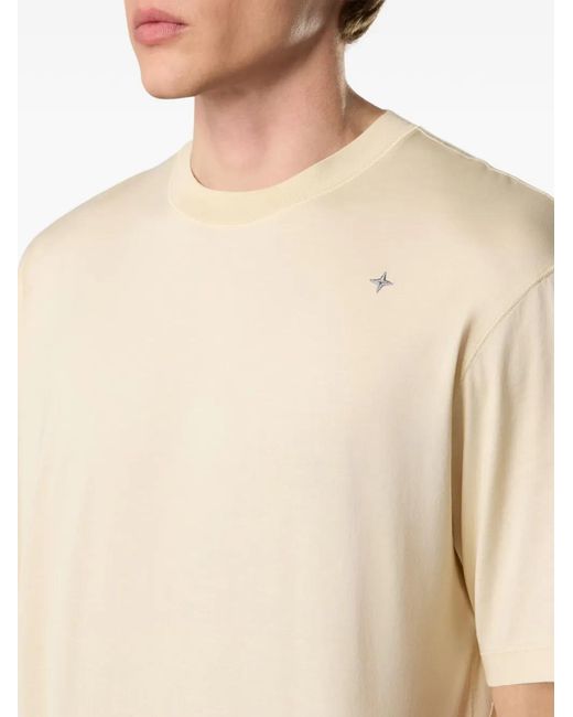 Stone Island White Crew-Neck Logo T-Shirt for men
