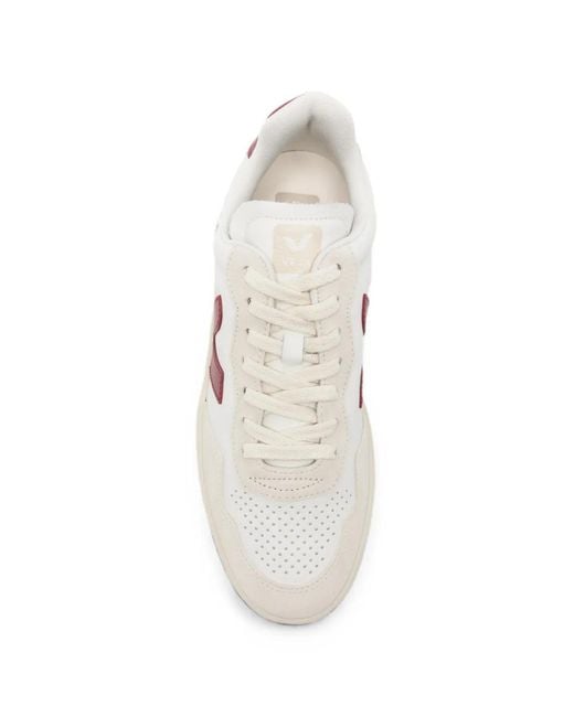 Veja Pink V-90 Leather Sneakers