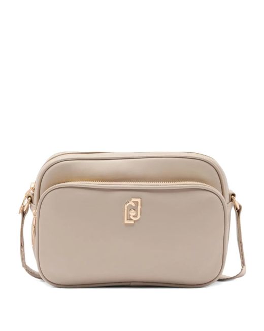 Liu Jo Natural Medium Logo-Plaque Zip-Fastening Cross Body Bag