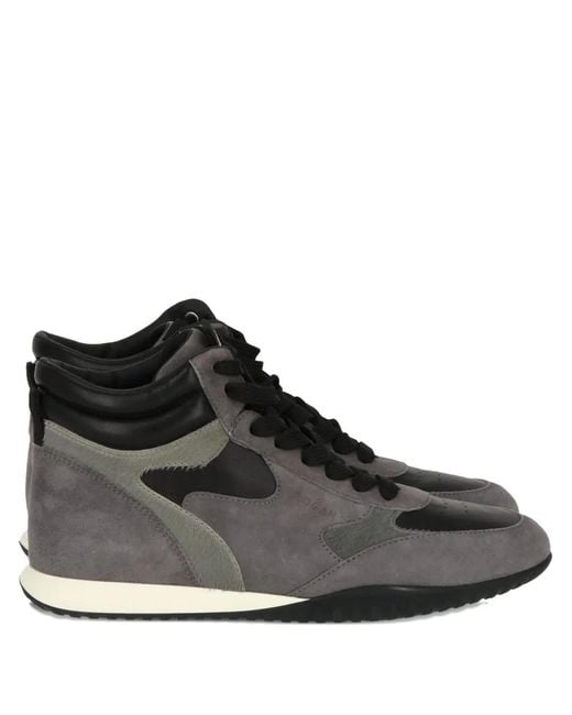 Hogan Black High-Top Suede Sneakers