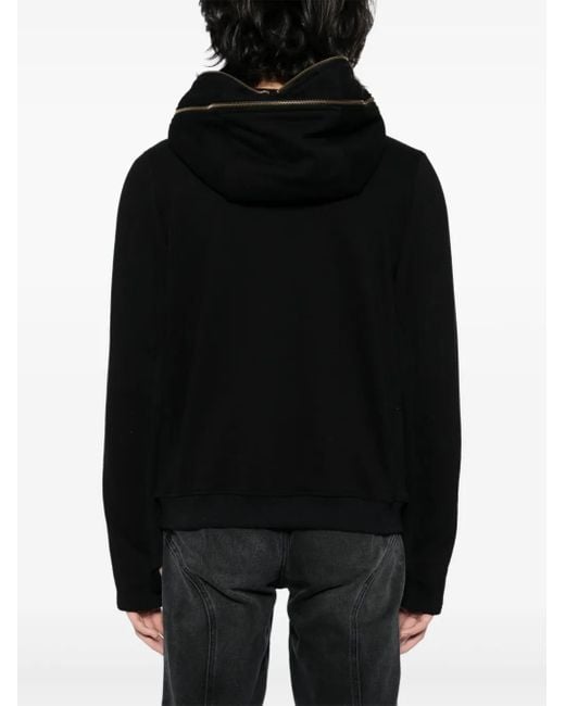 P.L.N. Black Long-Sleeve Hoodie for men