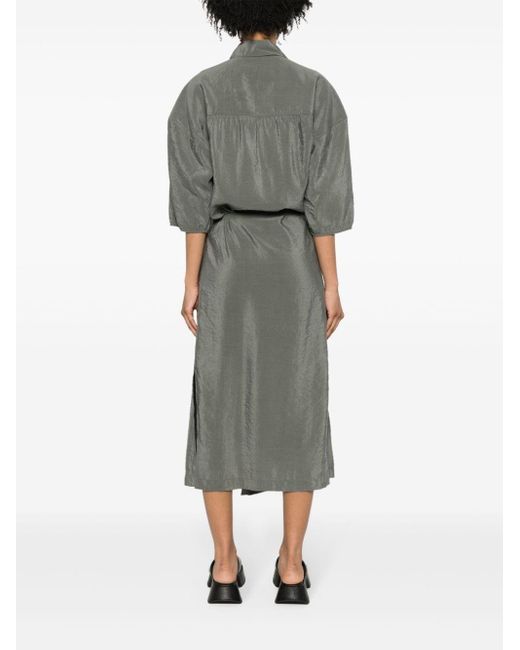 Lemaire Gray Belted Shirt Dress