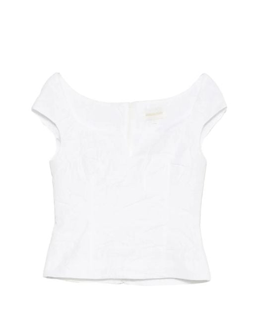ShuShu/Tong White V-Neck Top