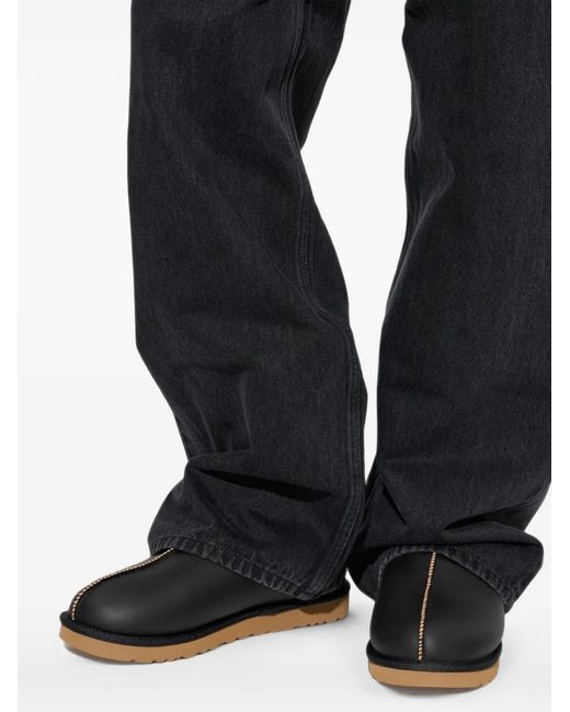 Ugg Black Tasman Leather Slippers for men