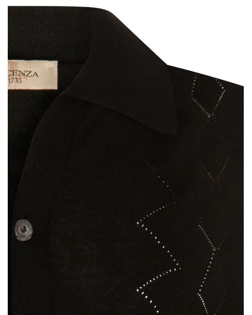 Piacenza 1733 Black Geometric-Pattern Cardigan for men