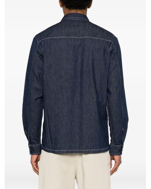 Samsøe & Samsøe Blue Patch-Pocket Shirt for men