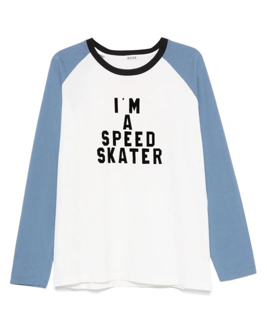 メンズ Bode Skater Tシャツ Blue
