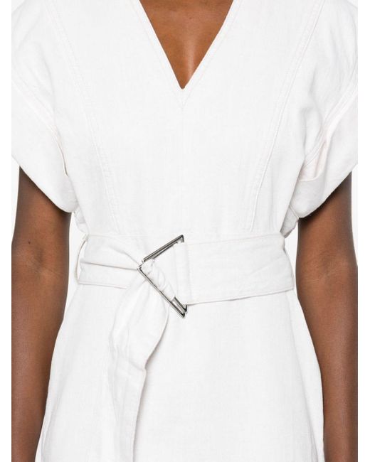IRO Dorama Short-sleeve Dress in het White