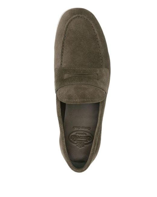 Church's Green Military Suede Portsmouth Loafers for men