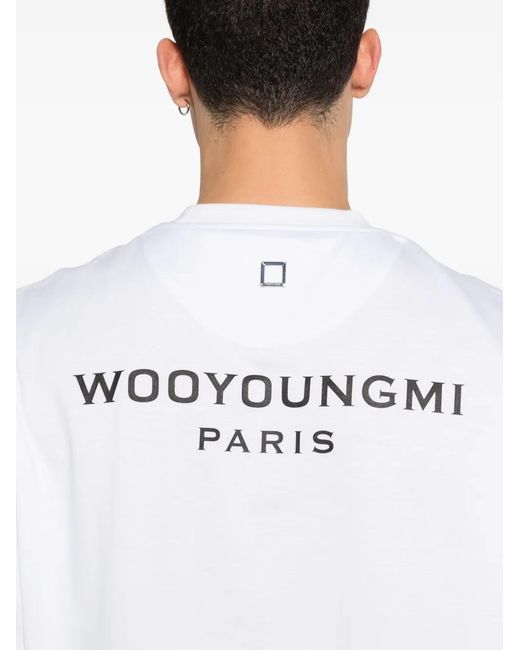 Wooyoungmi White Tonal-Logo T-Shirt for men