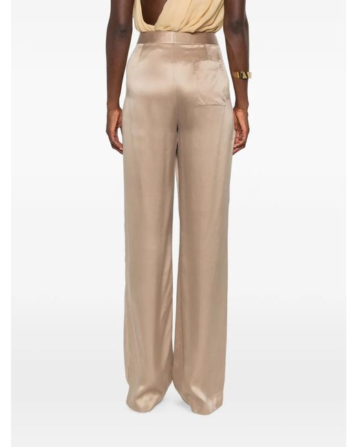 Tom Ford Natural Pleated-Design Trousers
