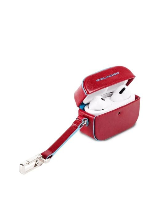 Piquadro Red Logo-Print Airpods Pro Case