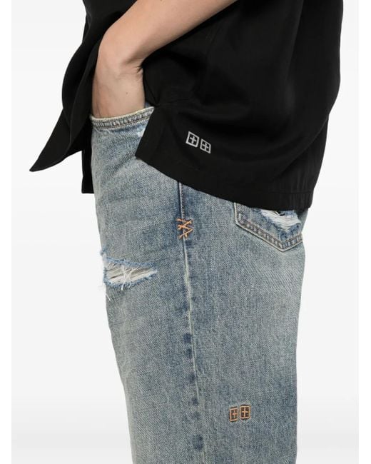 Ksubi Blue Distressed-Detail Jeans for men