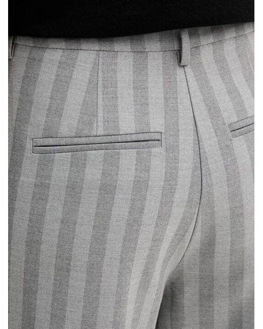 Sisley Gray Pantalon À Rayures