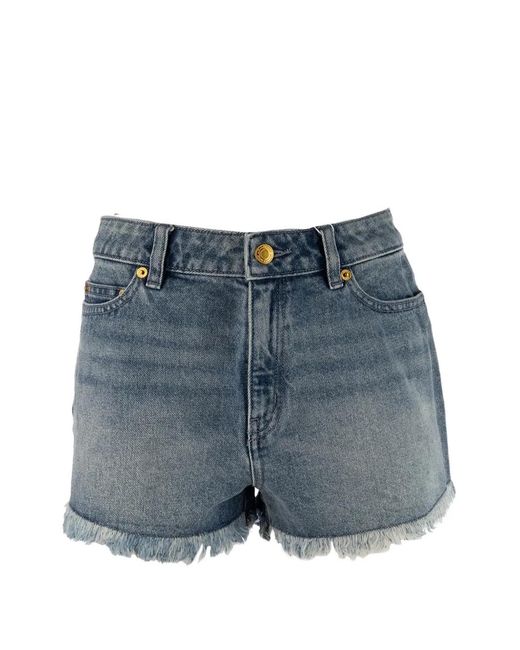 Michael Kors Blue Fringed Shorts