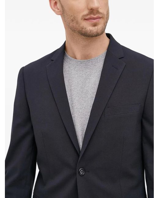 Lindbergh Blue Button-Up Suit for men