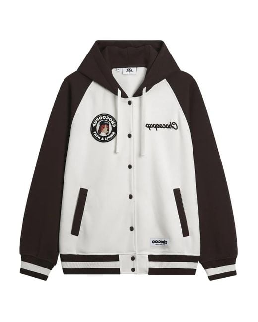 Chocoolate Black Raglan-Sleeve Hoodie for men