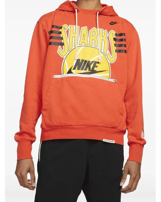 Nike Standard Issue Vintage Sharks Hoodie in het Red voor heren