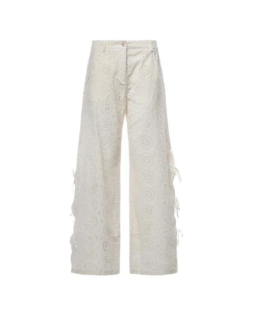 Mc2 Saint Barth White Sangallo Palazzo Pants