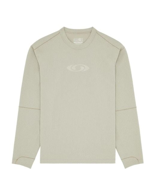 MM6 MAISON MARGIELA X SALOMON White Logo-Embellished Sweatshirt for men